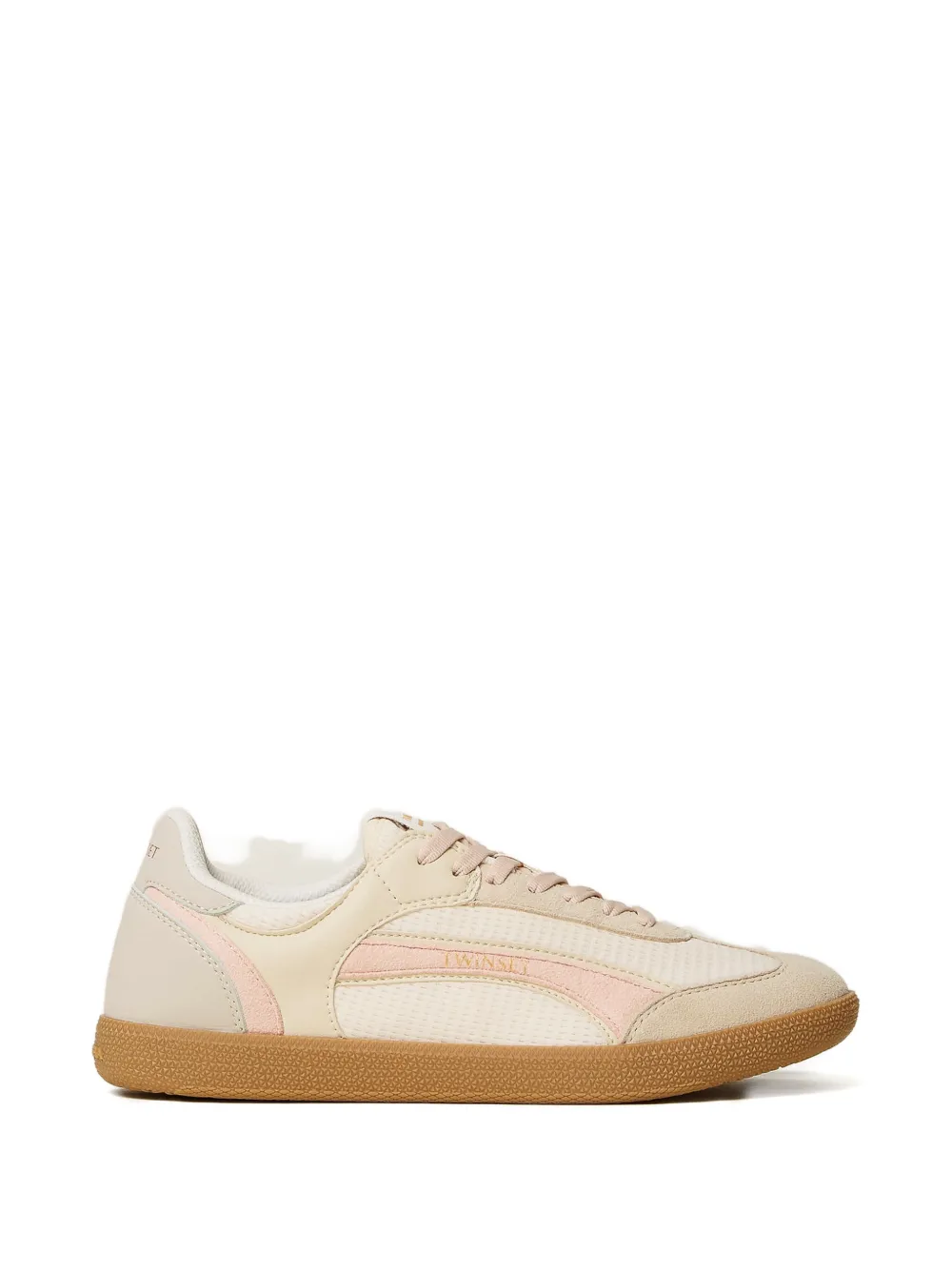 TWINSET panelled lace-up sneakers - Toni neutri
