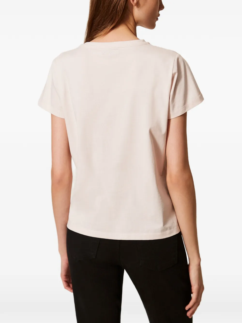 TWINSET Regular-fit T-shirt met print Roze