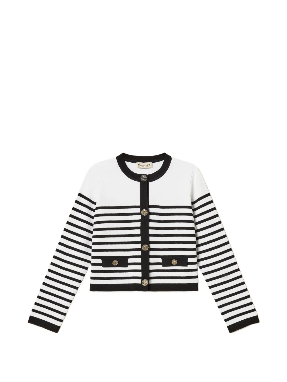 TWINSET Kids striped cardigan - Bianco