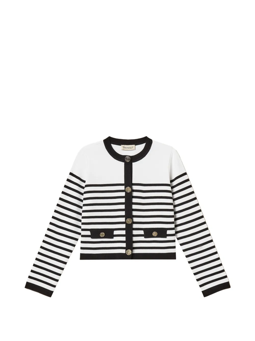 TWINSET Kids striped cardigan - Bianco