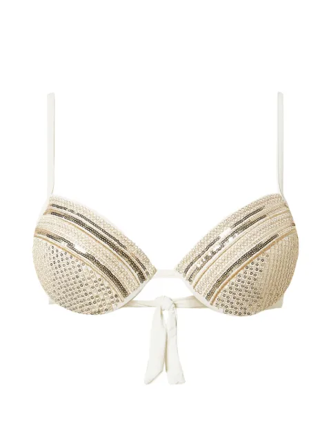 TWINSET embroidered bikini top