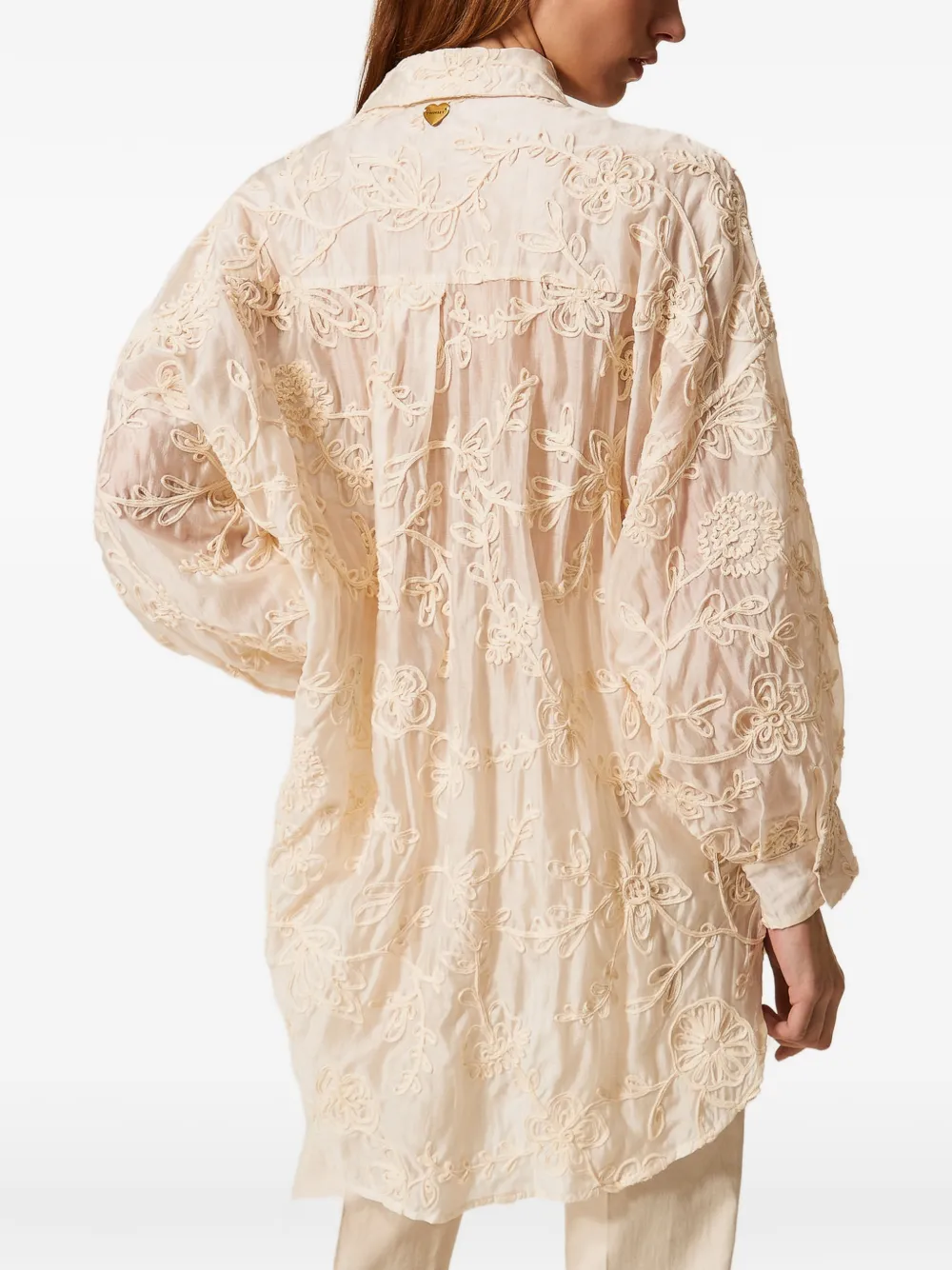 TWINSET Blouse met borduurwerk Beige
