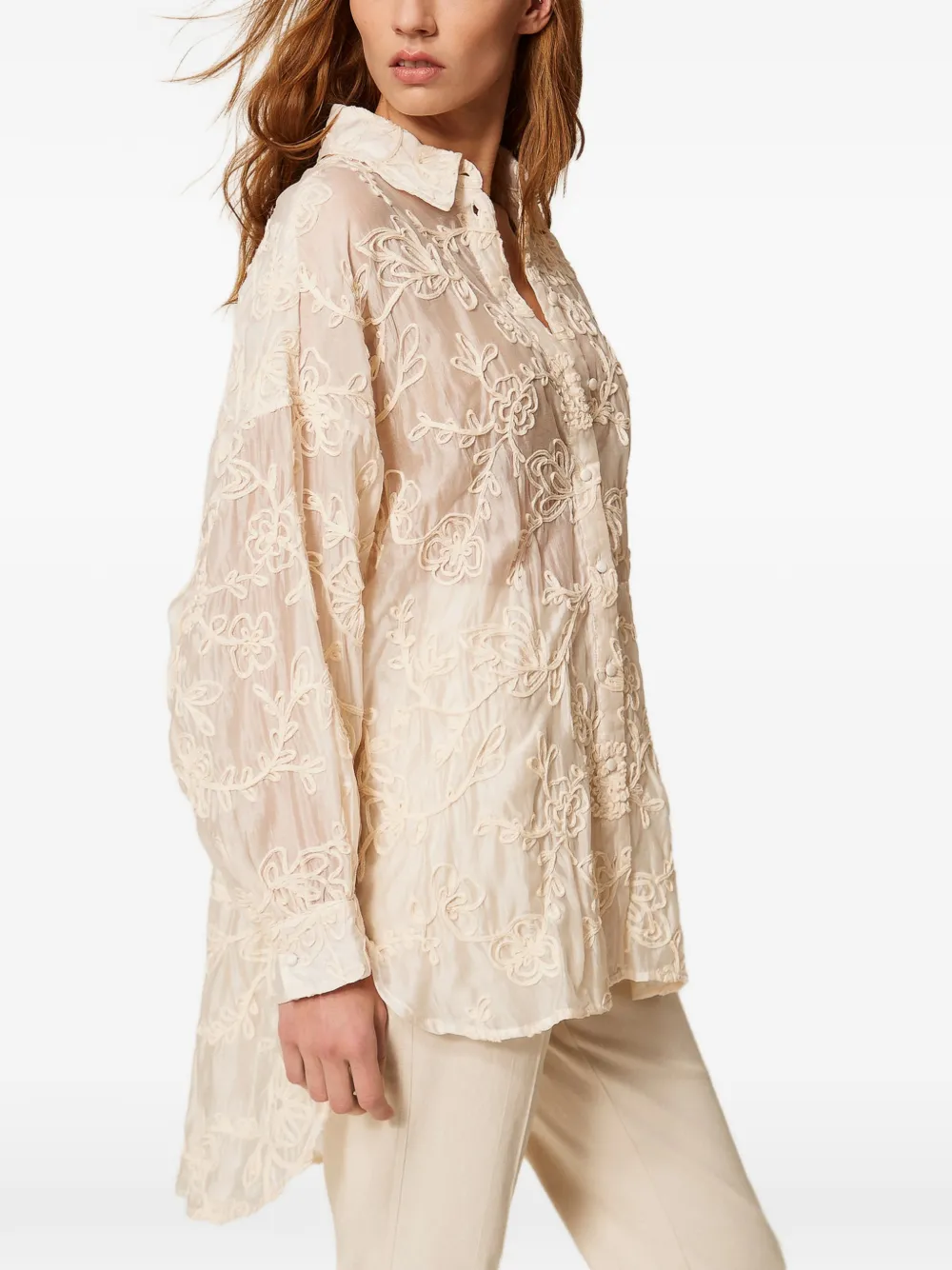TWINSET Blouse met borduurwerk Beige