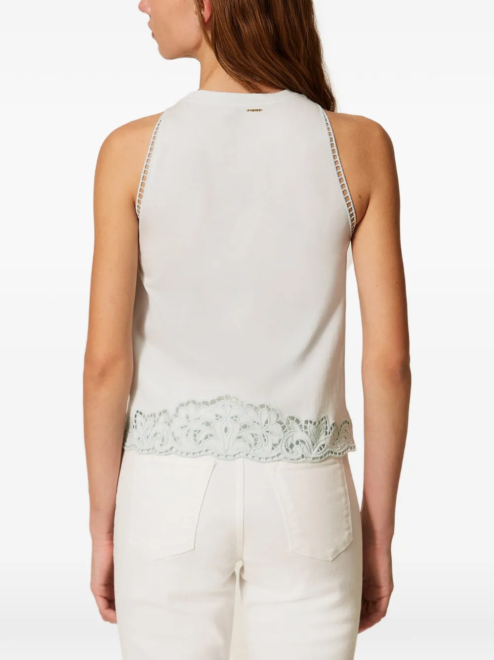 TWINSET Broderie anglaise top Blauw