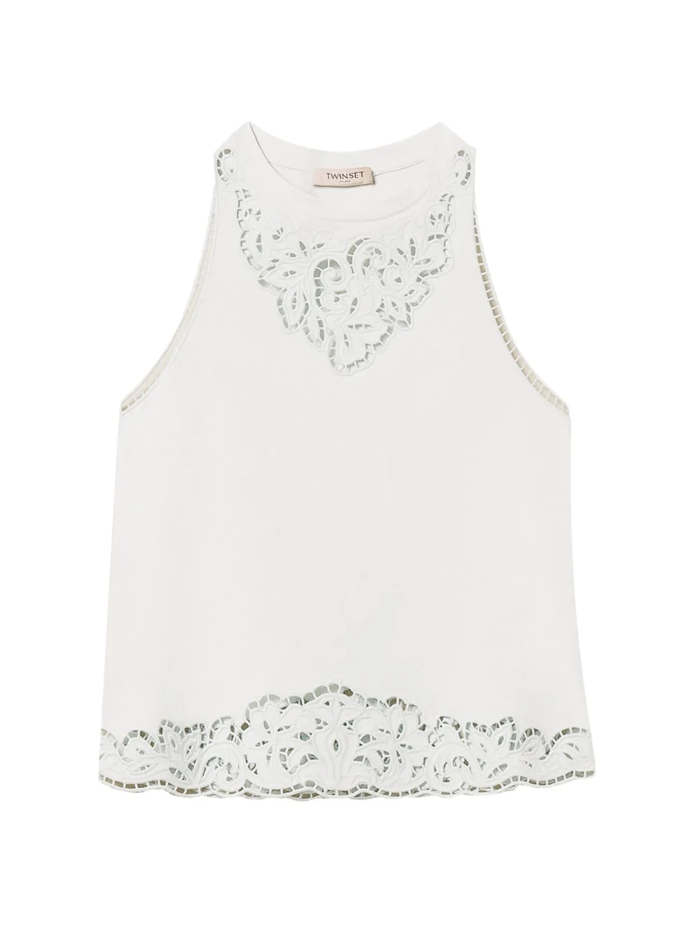 TWINSET broderie-anglaise tank top - Blu