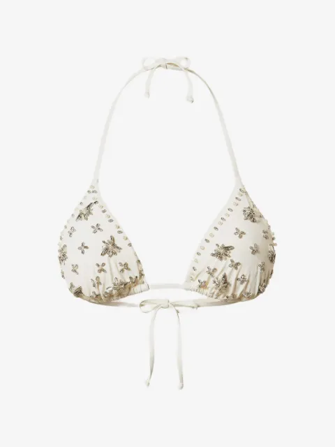 TWINSET embroidered triangle bikini top