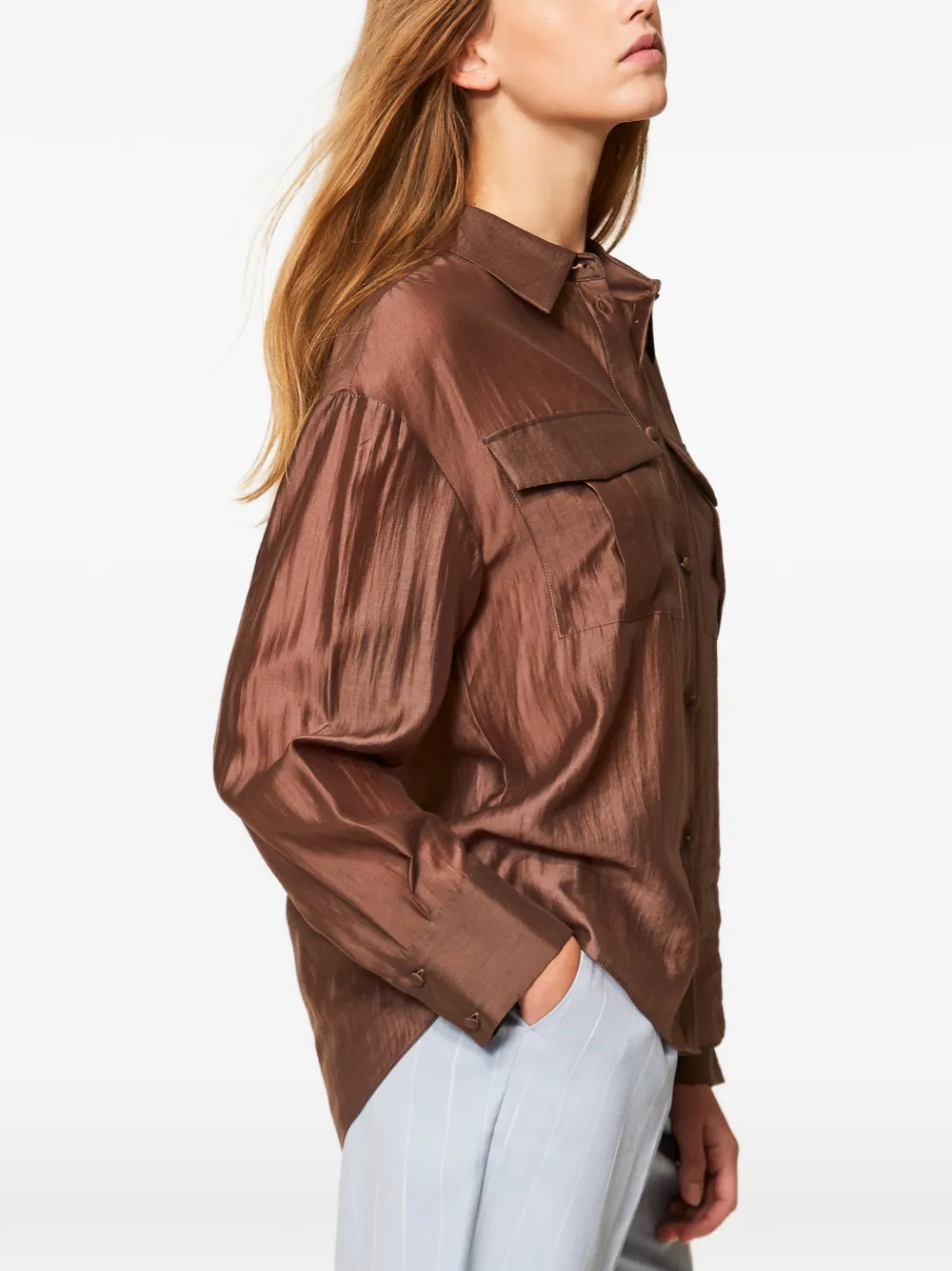  Twinset Chest-pockets Shirt - Brown 