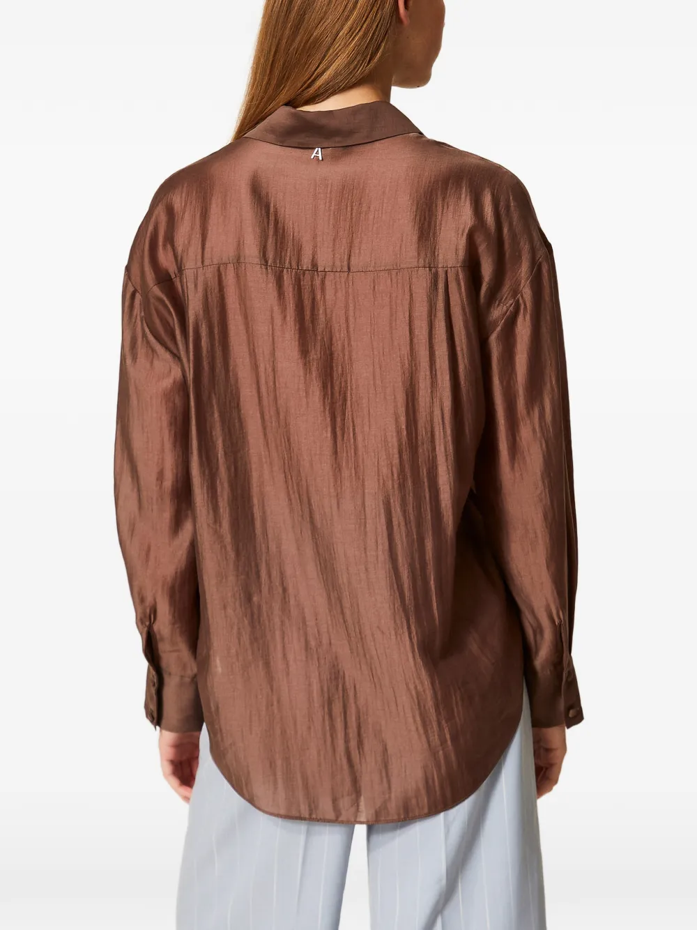 TWINSET Blouse met borstzak Bruin