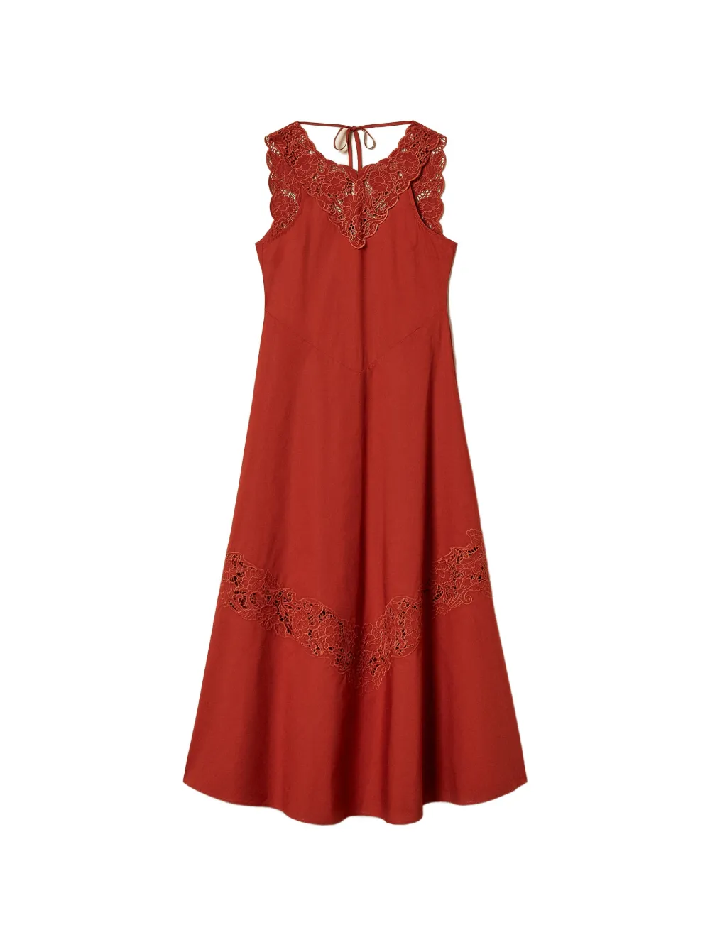 TWINSET broderie-anglaise dress - Rosso