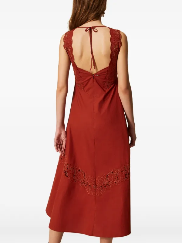 red broderie anglaise dress Broderie Anglaise Wrap Dress - Blood Red