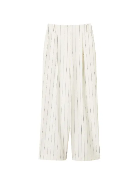 TWINSET pantalones palazzo con estampado de rayas diplomáticas