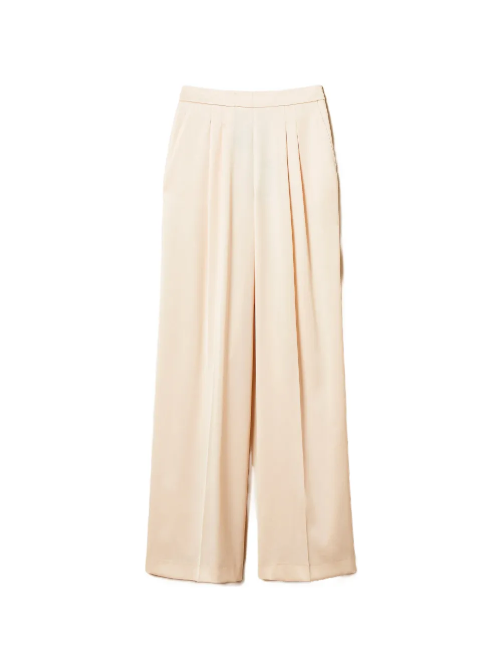 TWINSET wide-leg satin trousers - Toni neutri