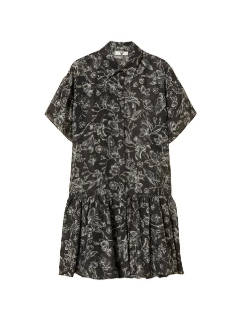 TWINSET flæsekjole med blomstertryk