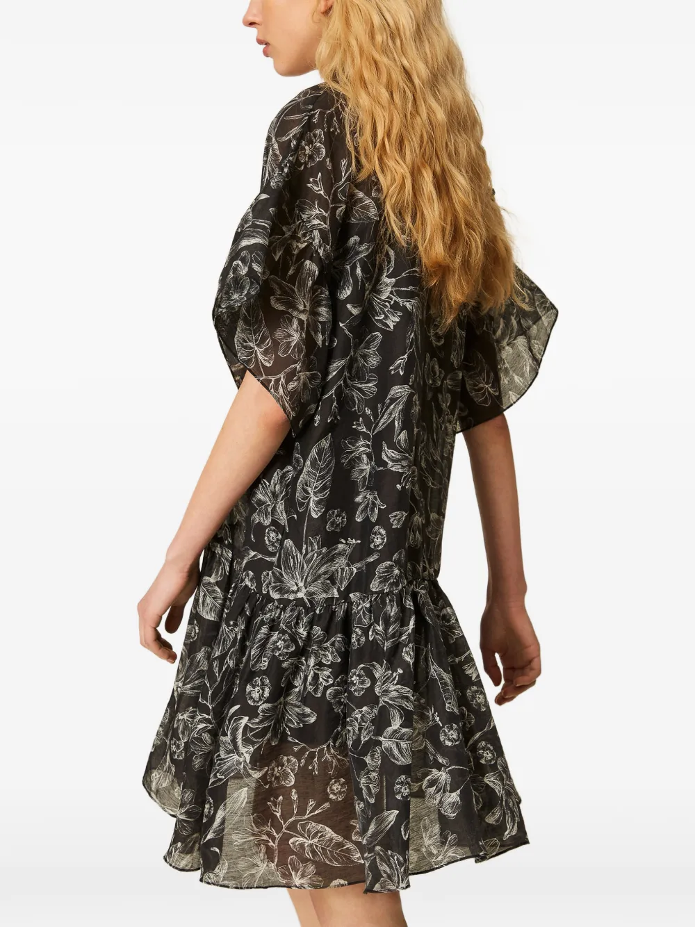 TWINSET Shirtjurk met bloemenprint Zwart