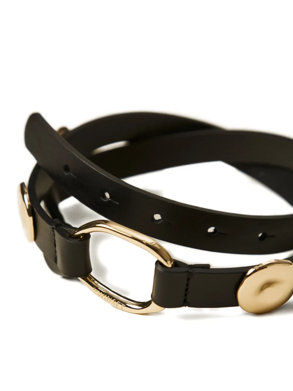 TWINSET Riem met ringen en studs Zwart