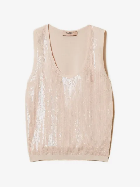 TWINSET top con lentejuelas