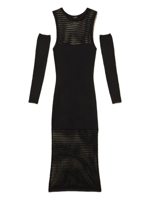 TWINSET vestido largo tejido de malla