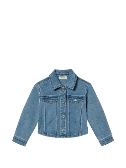 TWINSET Kids Giacca denim con logo