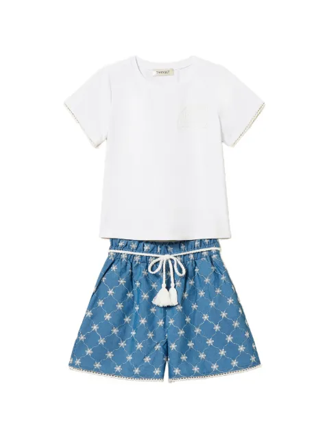 TWINSET Kids chambray shorts set