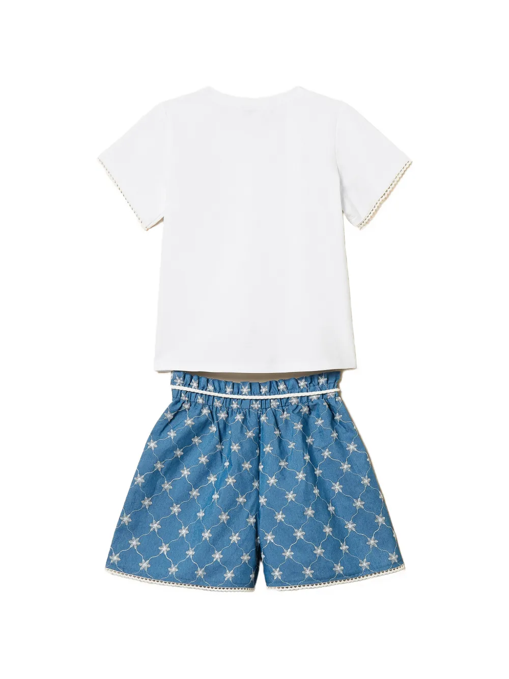  Twinset Kids Chambray Shorts Set - Blue 