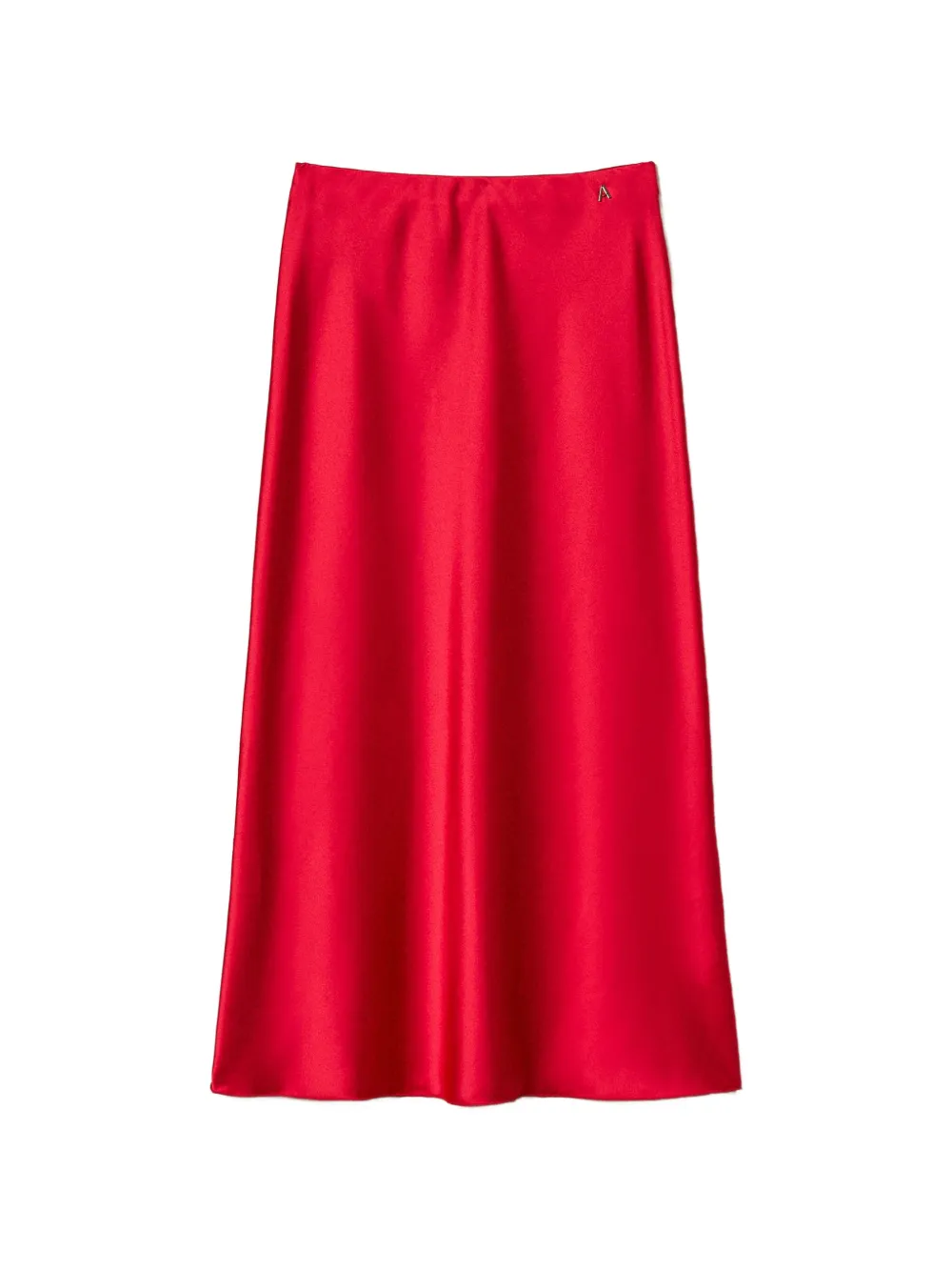 TWINSET A-line satin skirt - Rosso