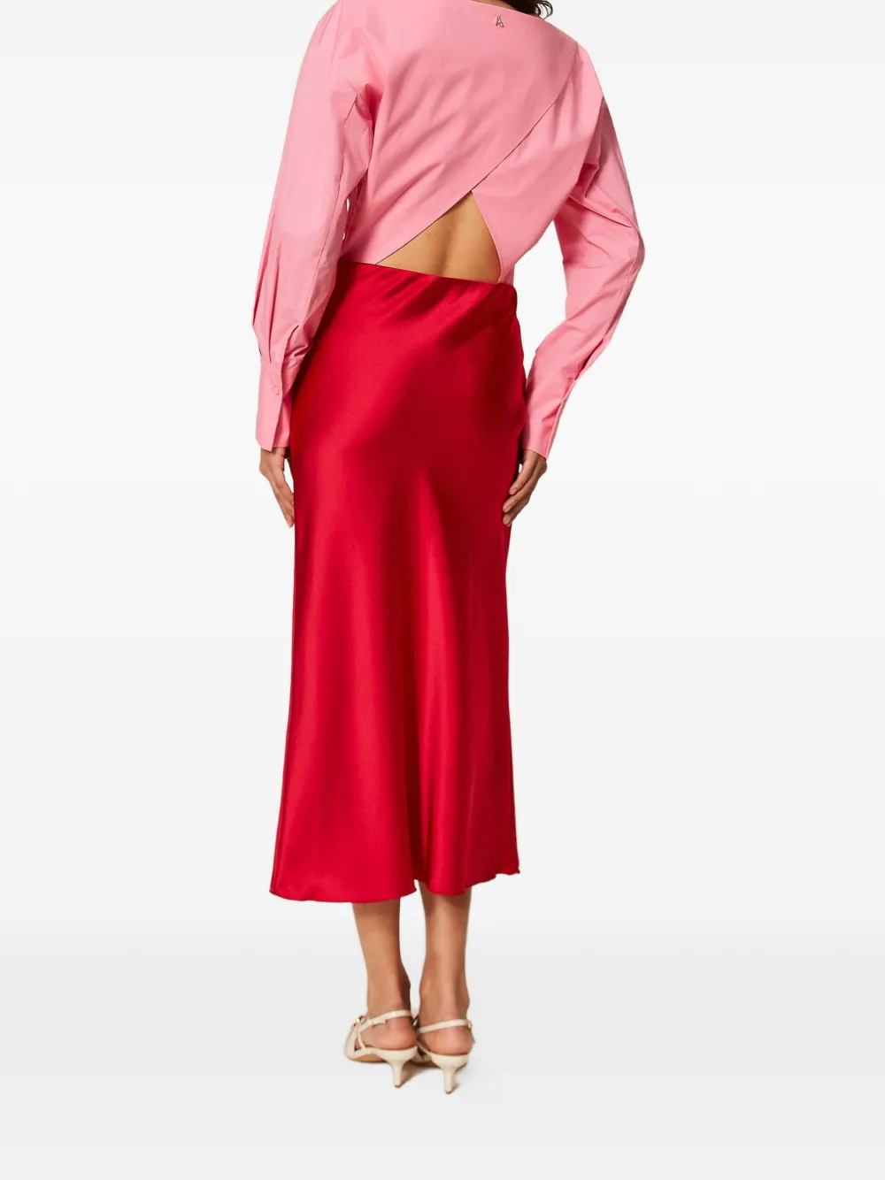 TWINSET Satijnen rok Rood