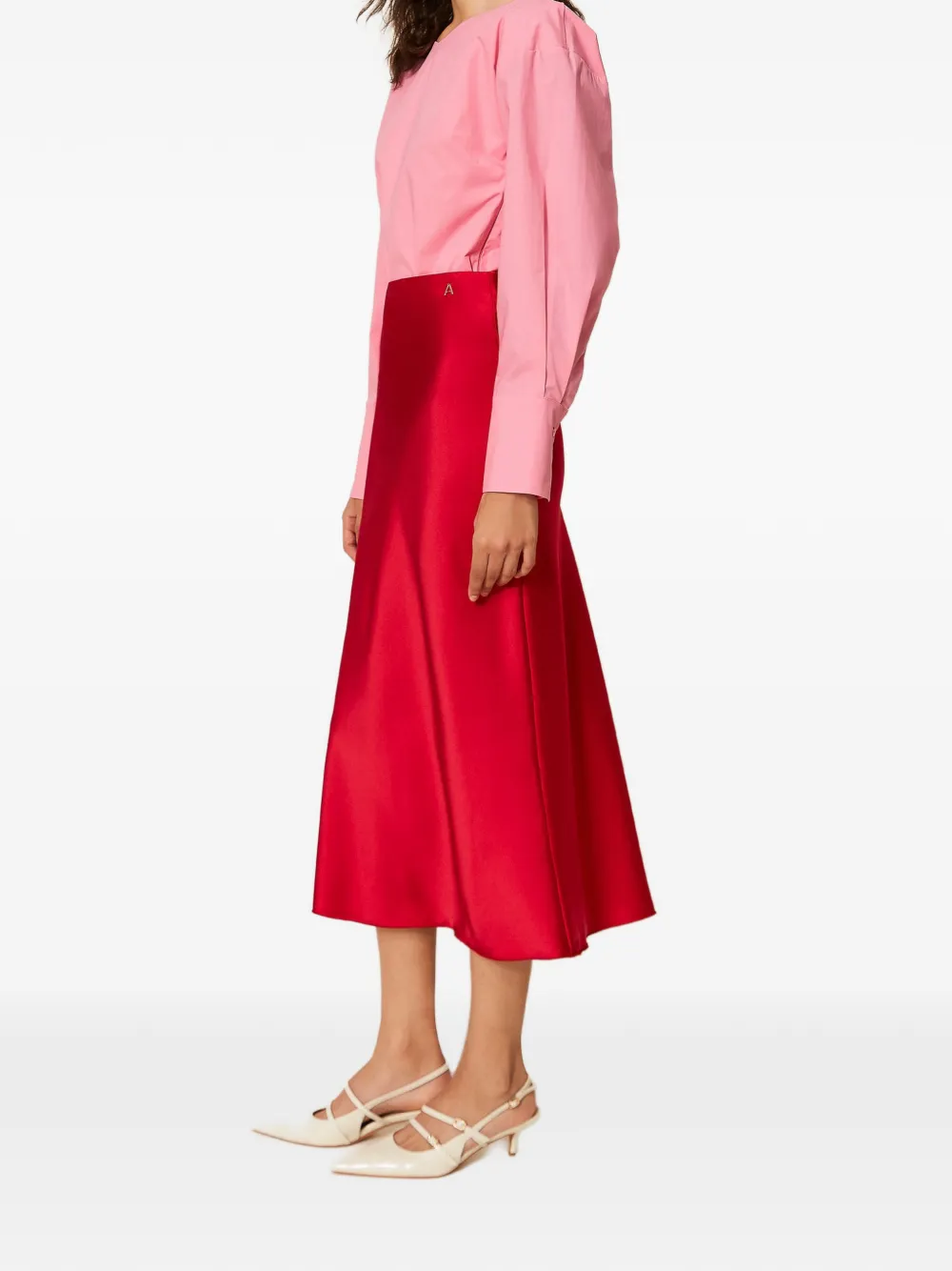 TWINSET Satijnen rok Rood