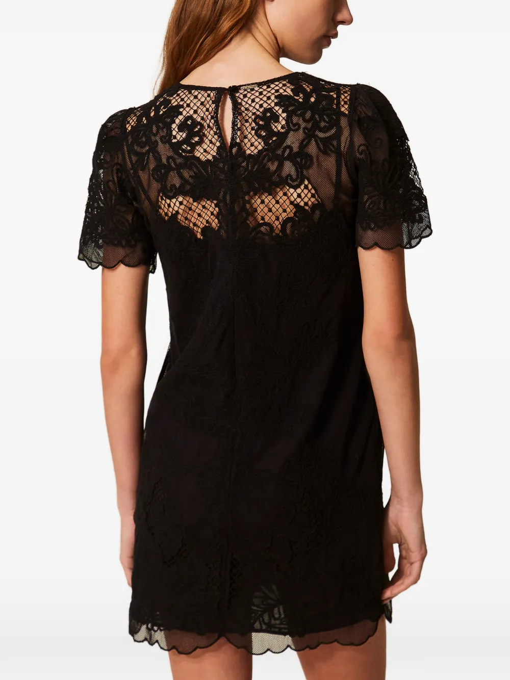 TWINSET Mini-jurk met ronde hals Zwart