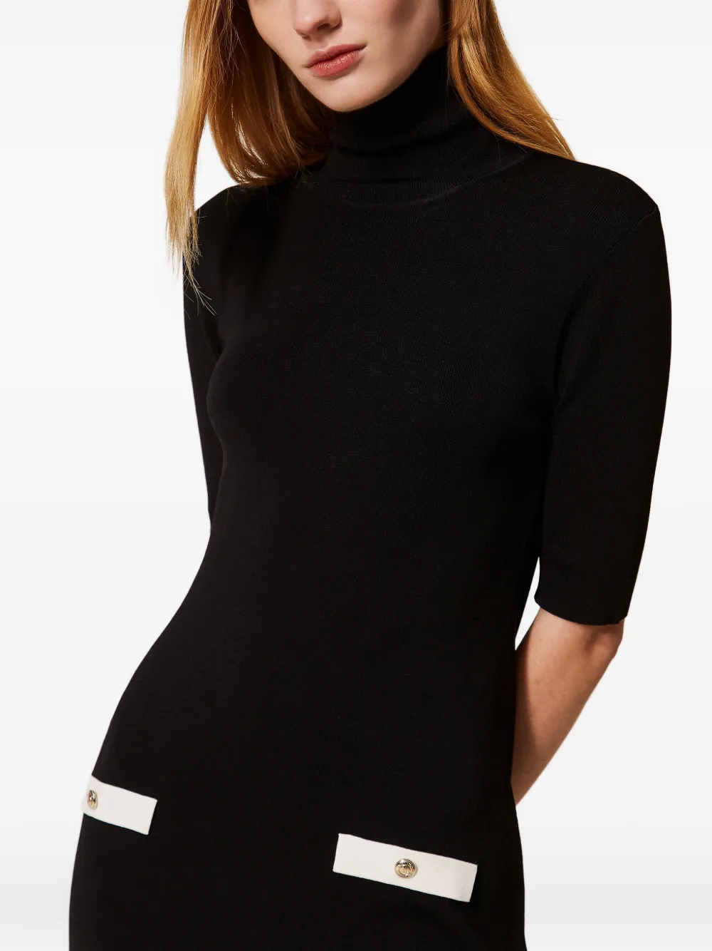 TWINSET Mini-jurk met korte mouwen Zwart