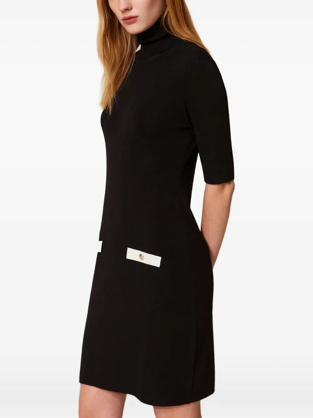 TWINSET Mini-jurk met korte mouwen Zwart