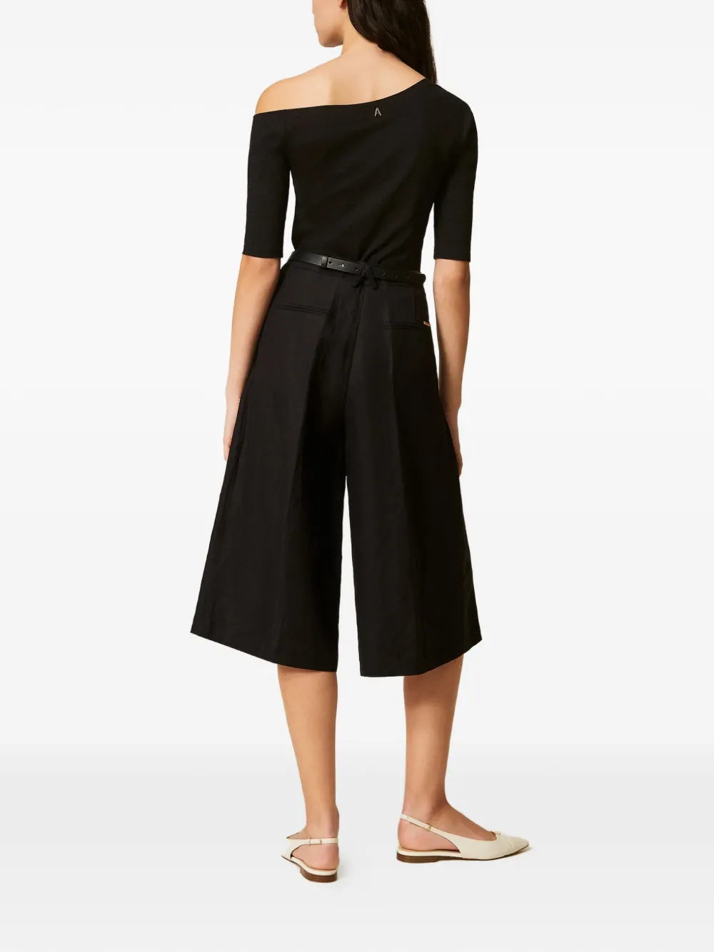  Twinset Pleated Bermuda Shorts - Black 