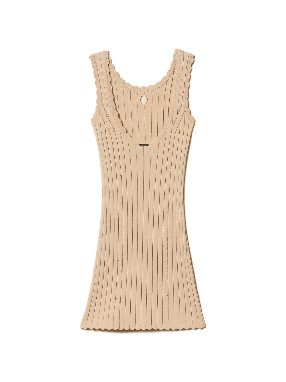 TWINSET Kids ribbed-knit short dress - Toni neutri