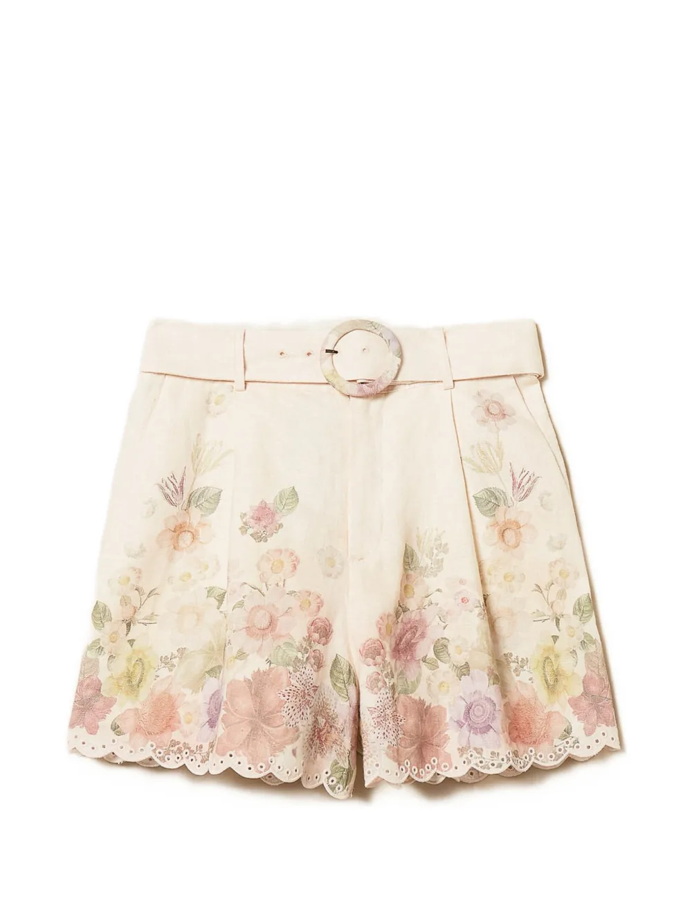 TWINSET floral-print shorts - Toni neutri