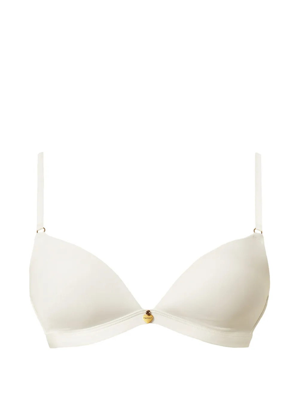TWINSET Charmeuse triangle bra - Bianco