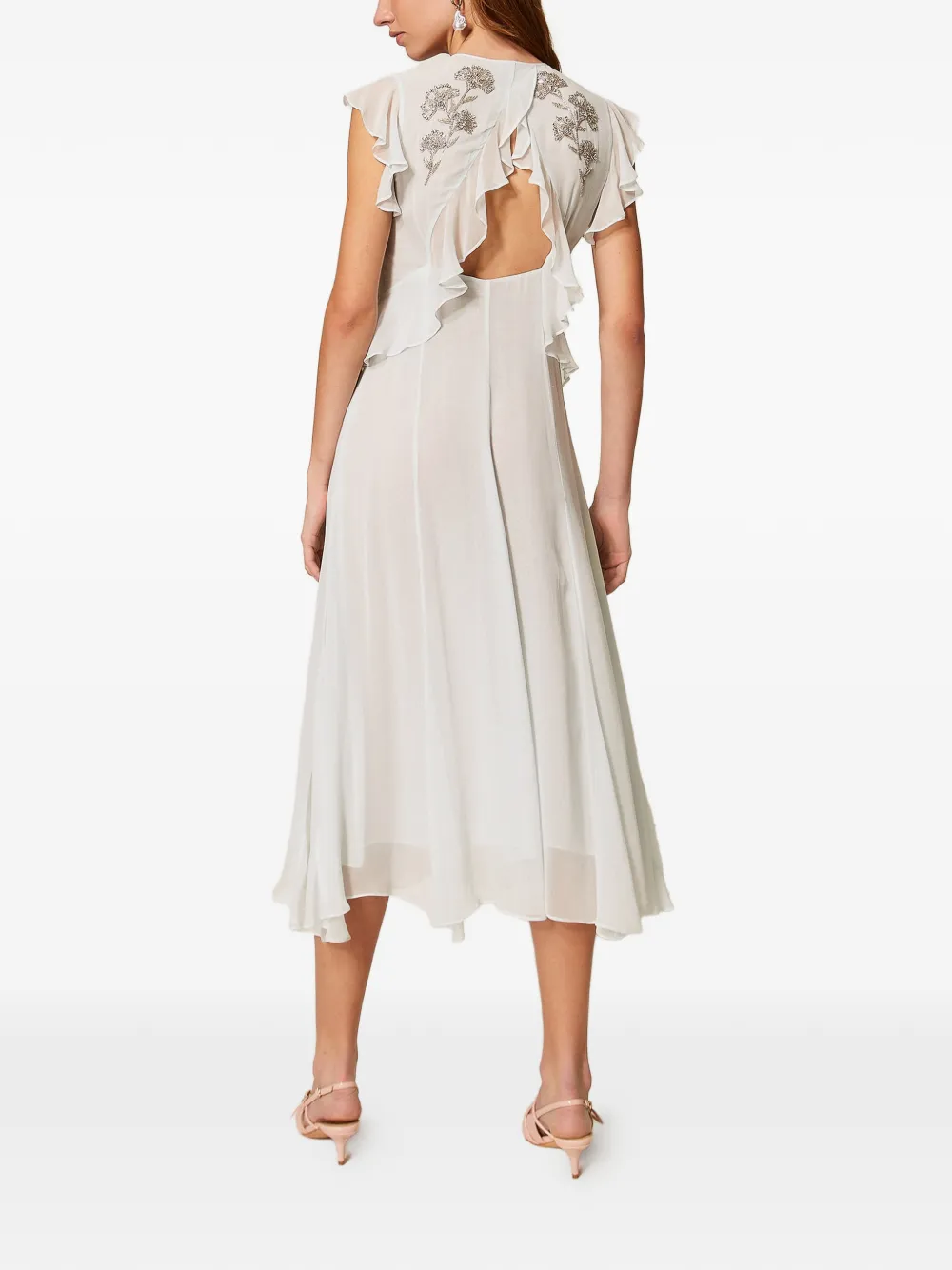 TWINSET Jurk verfraaid met kralen Wit