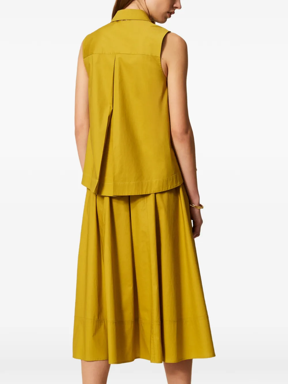 TWINSET Midi-rok met knopen Geel