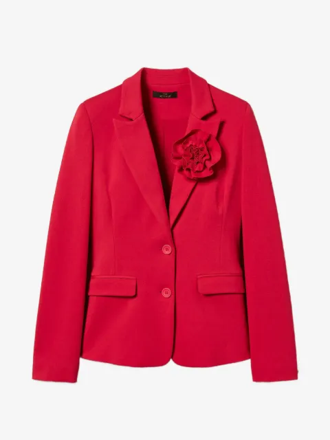 TWINSET blazer with floral brooch