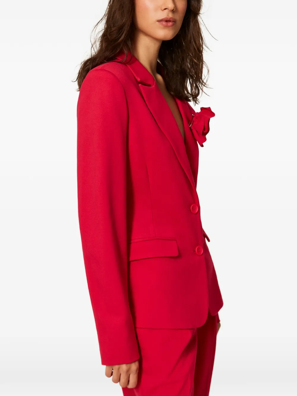 TWINSET Blazer met bloemenapplicatie Rood