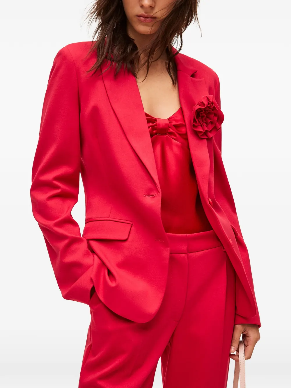TWINSET Blazer met bloemenapplicatie Rood