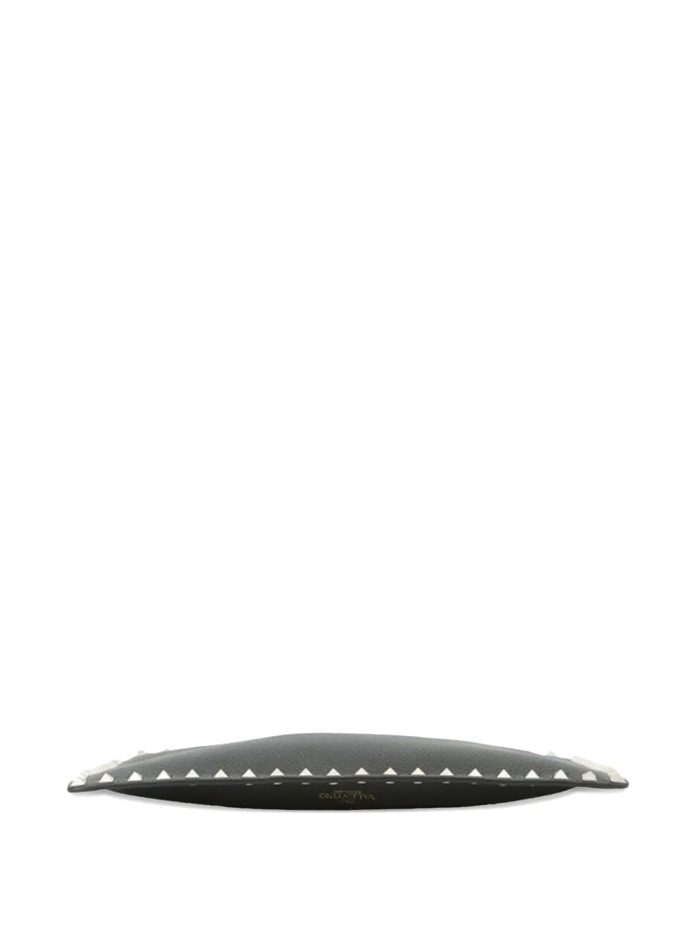 Pre-owned Valentino Garavani 2000-2017 Grained Calfskin Rockstud Clutch Bag In Black