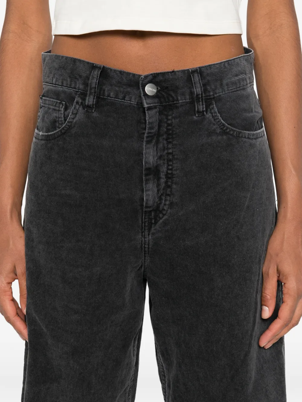 Carhartt Five-pocket Trousers Featuring Belt Loops Design In Black