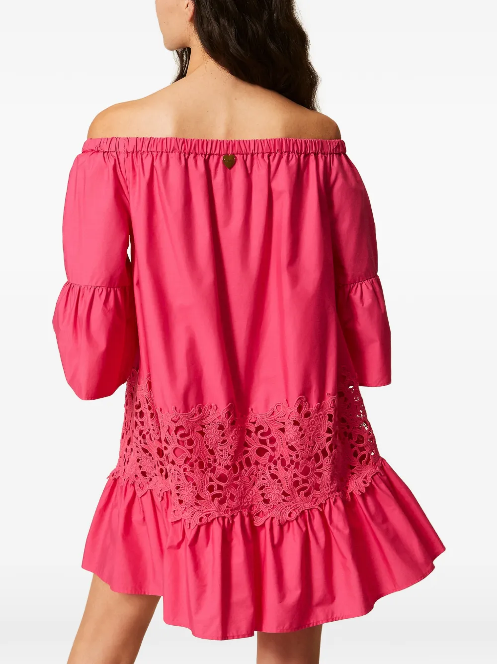 TWINSET Popeline tuniek met macramé Roze