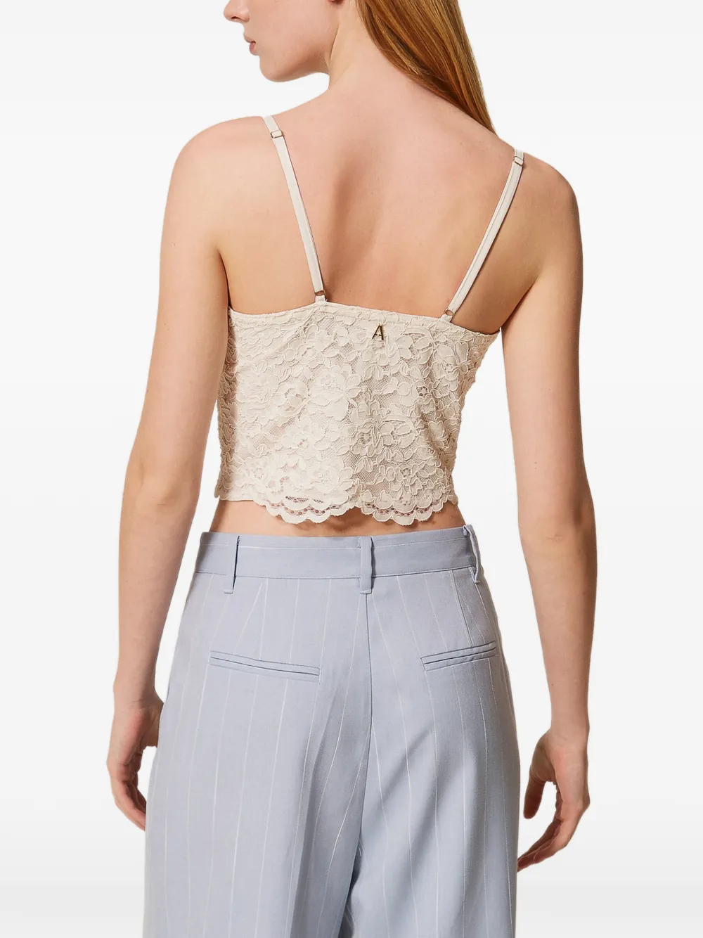 TWINSET Shorts met krijtstreep Blauw