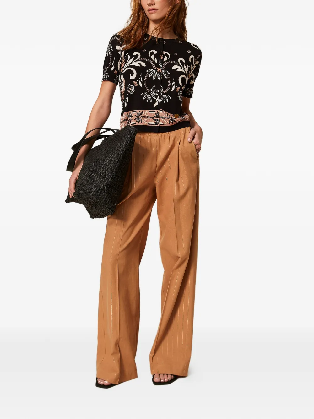 TWINSET Vest met foulard-print Zwart