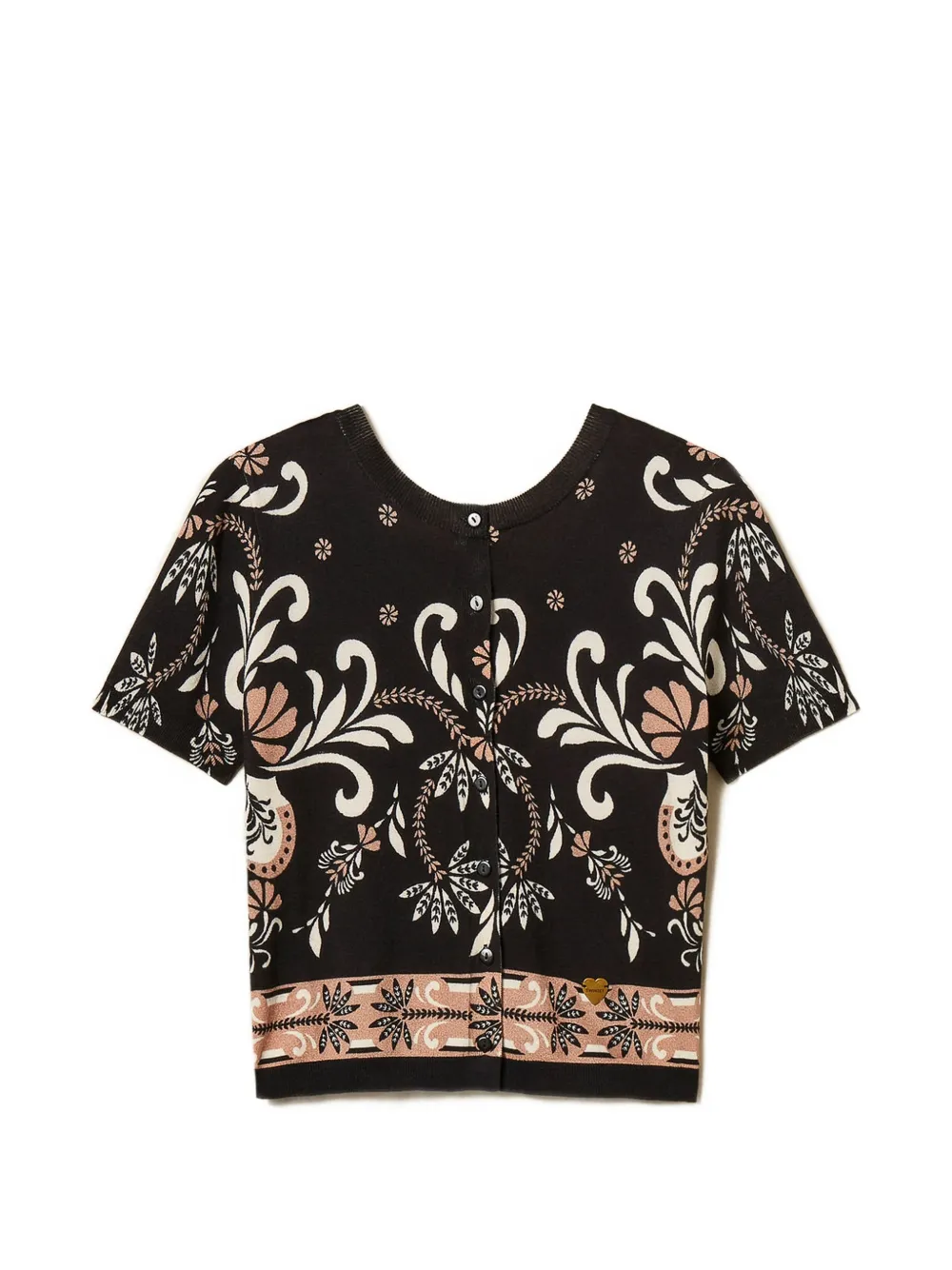 TWINSET foulard-print cardigan - Nero