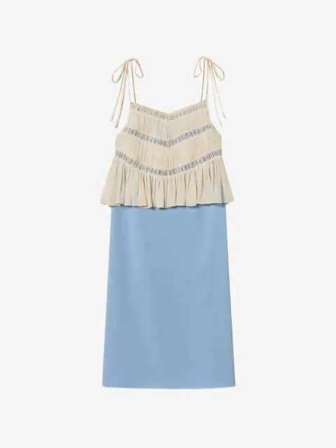 TWINSET mellemlang kjole med blondekant