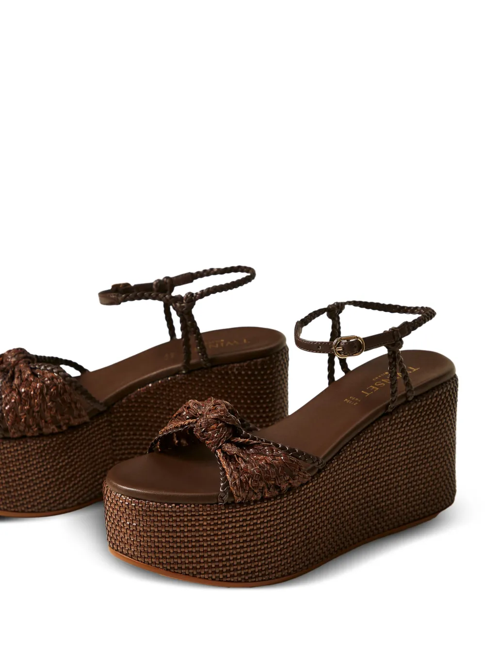TWINSET Sandalen met geknoopt detail Bruin