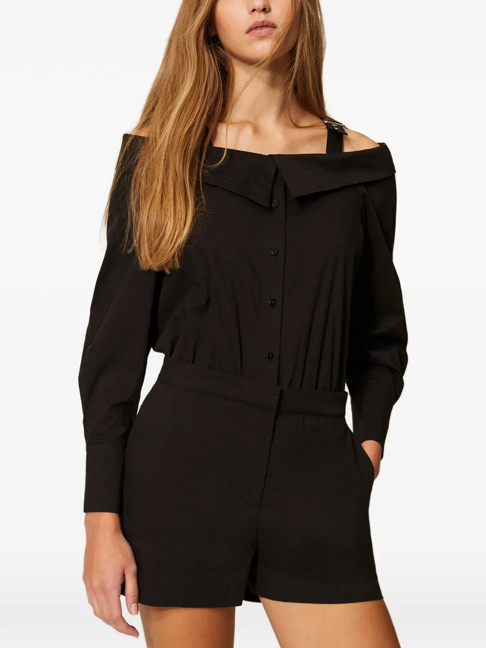  Twinset Buckle-straps Playsuit - Black 
