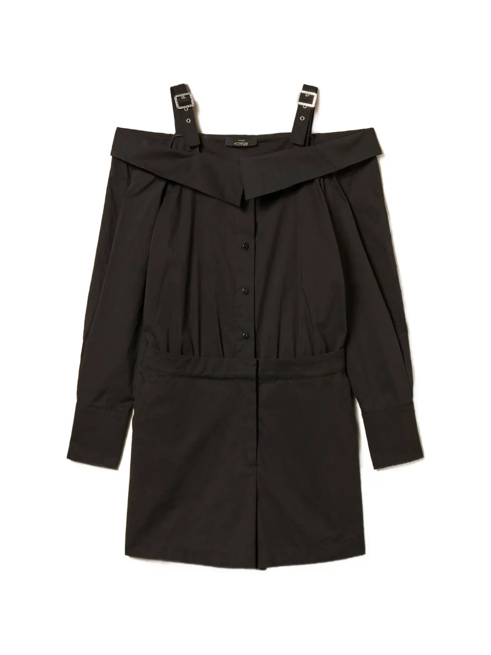 TWINSET Tuta corta con fibbia - Nero