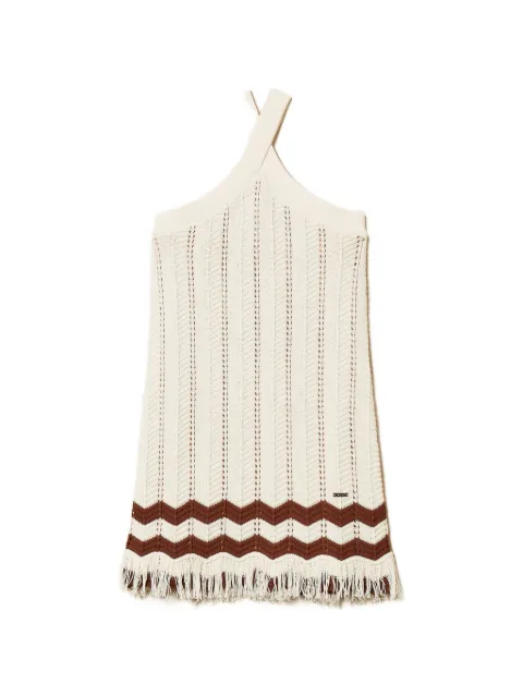 TWINSET Kids vestido tejido en zigzag